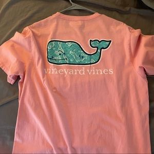 Pink Short Sleeve Vineyard Vines Whale Tee